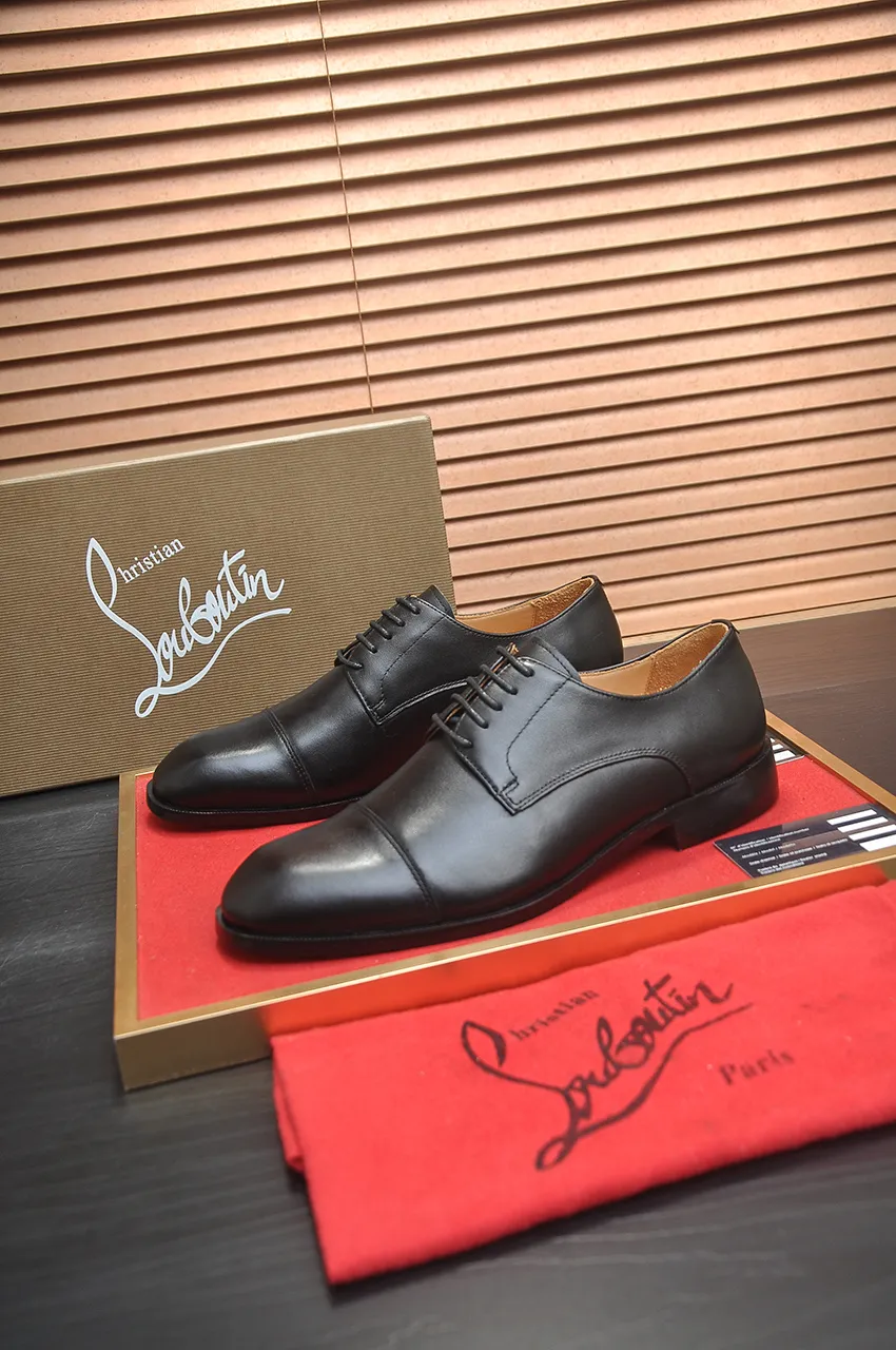 Men's shoes 💰620💶 [Chrstian Loubotin] Red-soled shoes 💋Original mold opening, the highest version on the market, purely handmade ➕Imported cowhide uppers, first-layer water-dyed cowhide lining! Original EU high-gloss outsole. 38 to 45 (45 customized)